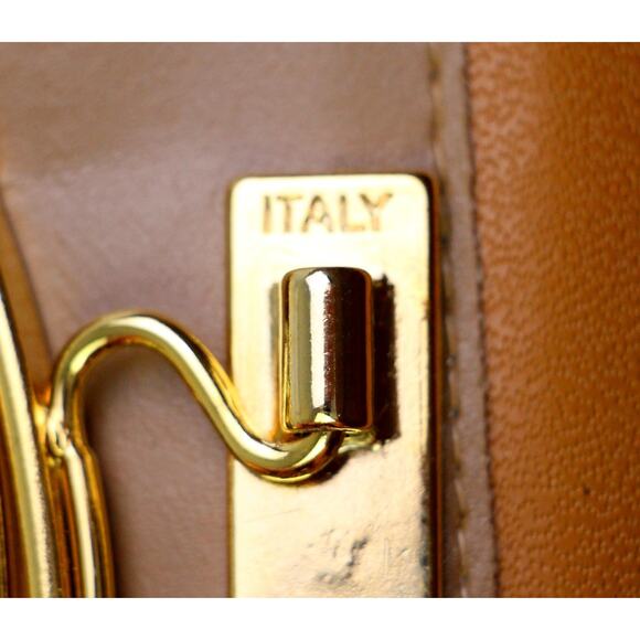 Lou Taylor BEIGE BROWN LEATHER FLAP POCKETBOOK BAG HANDBAG MEDIUM SATCHEL PURSE - Picture 16 of 16